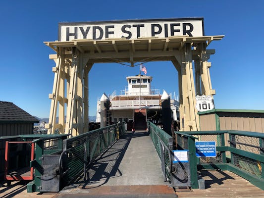 Looking down the pier at the Eureka