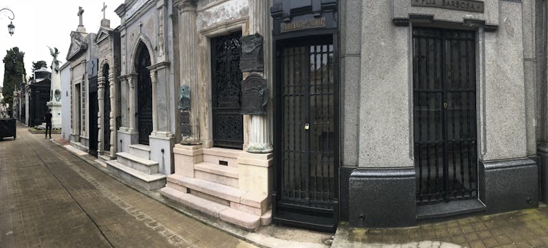 Inside the cemetery.