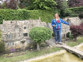 Part of the model village. Natalie for scale.