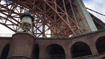 Fort Point under the Golden Gate Bridge.