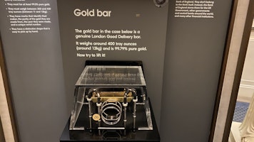 A gold bar you can touch.