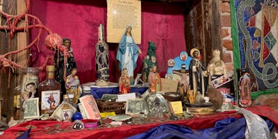 An altar in the voodoo museum.
