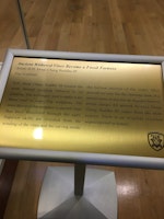 A plaque with an effervescent caption.