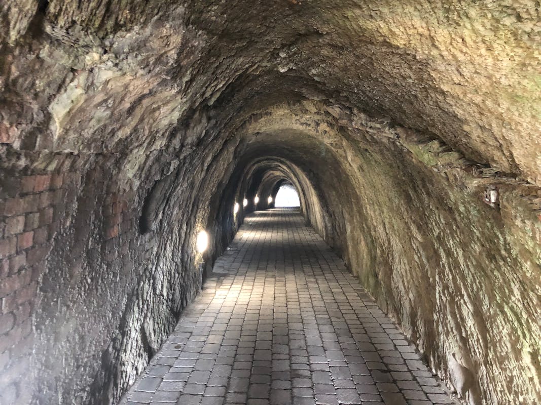 A tunnel to the beach.