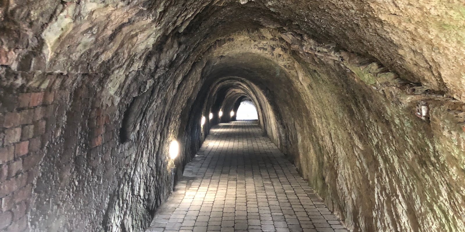 A tunnel to the beach.