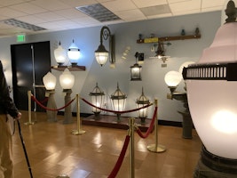 Street lights in the museum.