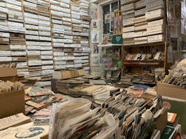 Stacks of old magazines