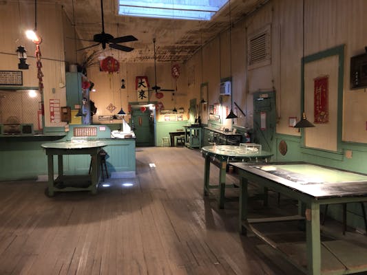 Inside the gambling house.