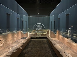 The Mithraeum, illuminated.