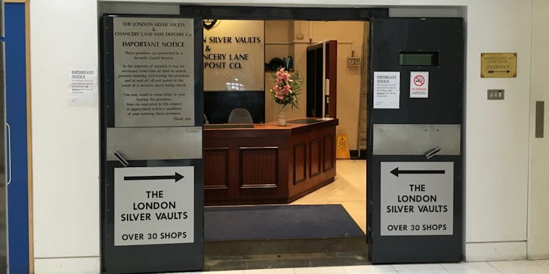 The entrance to the vaults.