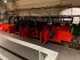 A Mail Rail passenger train.