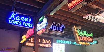 An impressive collection of neon signs.
