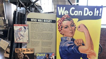 Rosie the Riveter posters in the museum.