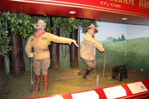 Teddy Roosevelt in a diorama.