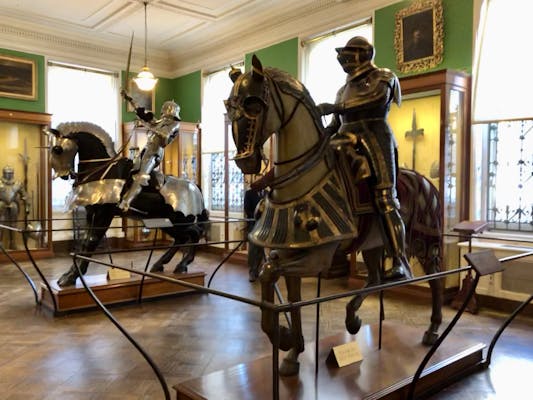 Shiny knights on horses.