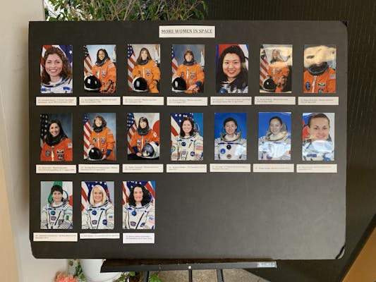 Photos of female astronauts.